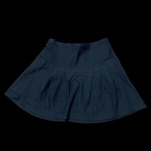 Black Pleaded Micro Mini Skirt